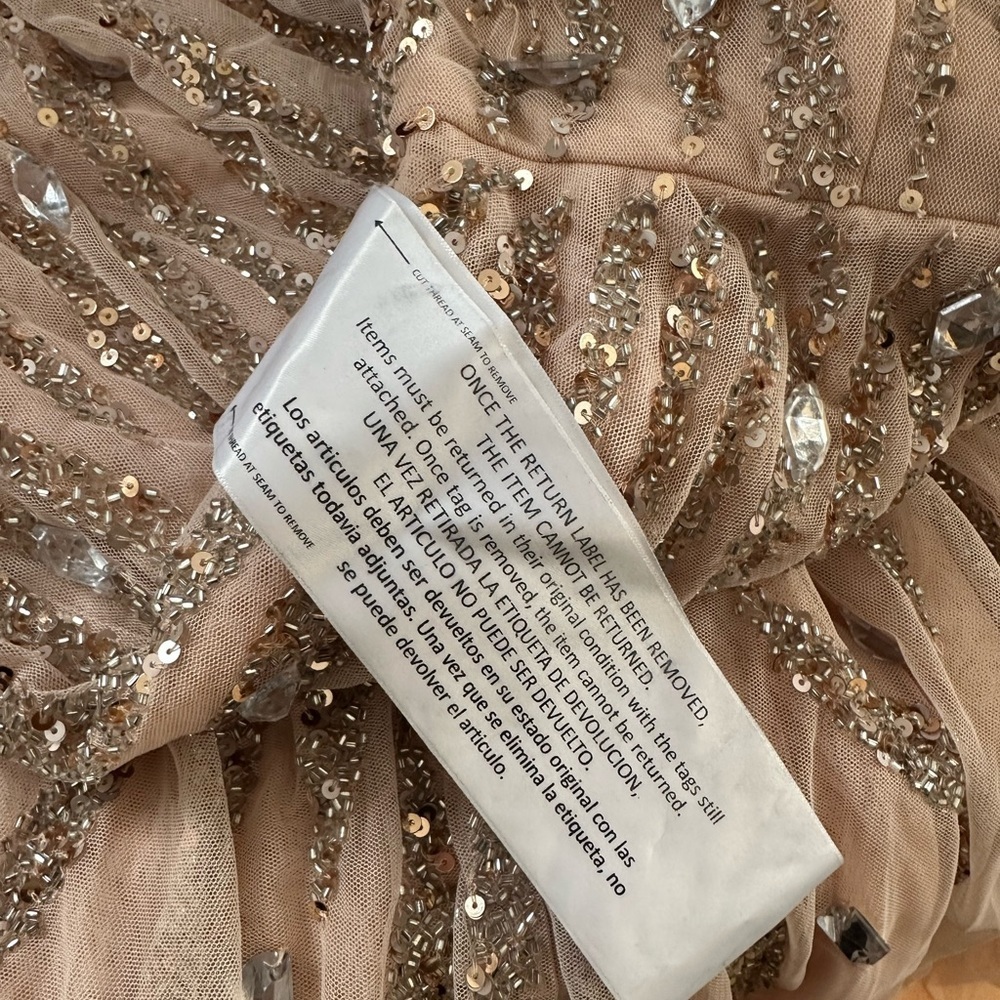 (✔️#39/51/41/46❤️ BNWT Mac Duggal Sequin Tulle sleeveless formal gown - Picture 5 of 16